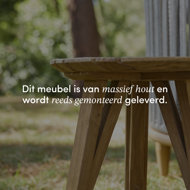 Katrine - Tuintafeltje in gerecycled massief teak
