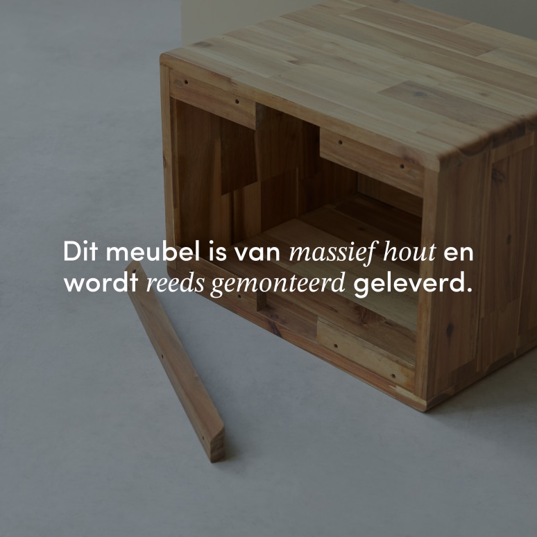 Lila - Badkamermeubel van massief acaciahout 50 cm