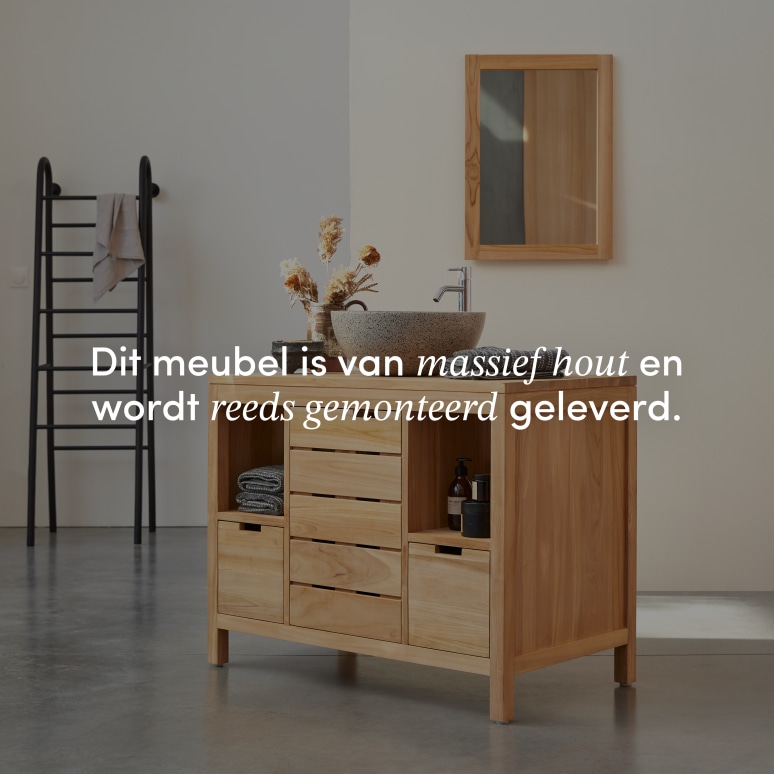 Serena - Massief teakhouten badmeubel 100 cm