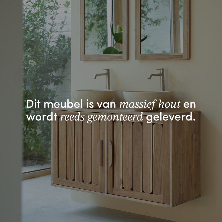 Lila - Badkamermeubel van massief acaciahout 120 cm