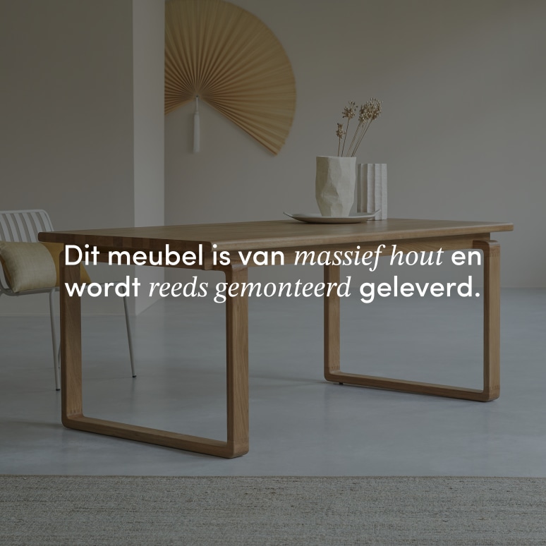 Sybille - Massief eiken tafel voor 6/8 personen