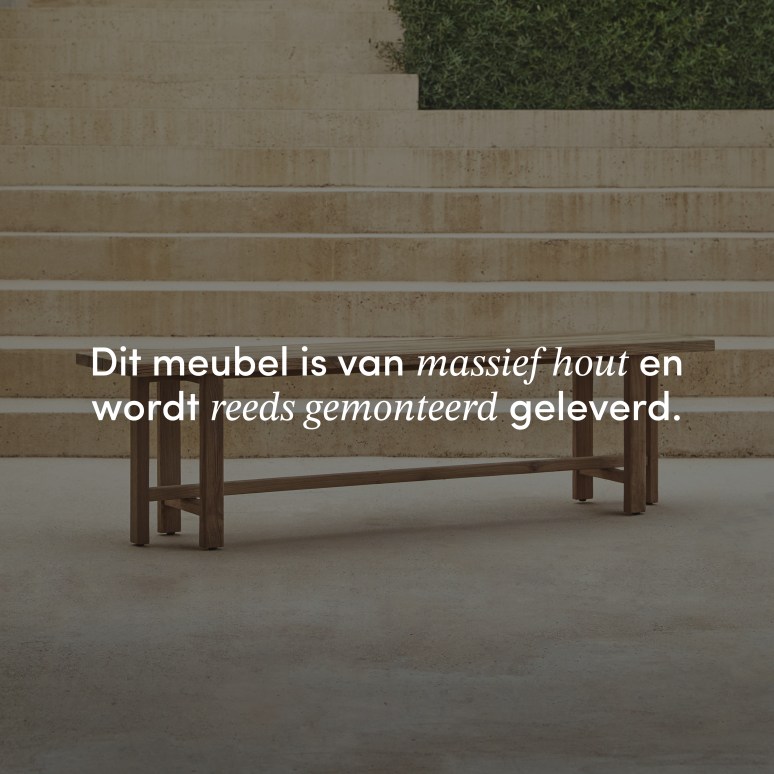 Antonia - Tuinbank van gerecycled massief teakhout