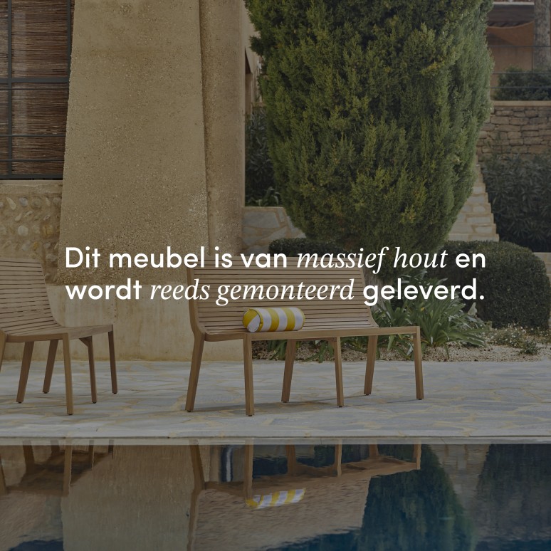 Teo - Massief teakhouten 2-zits tuinbank