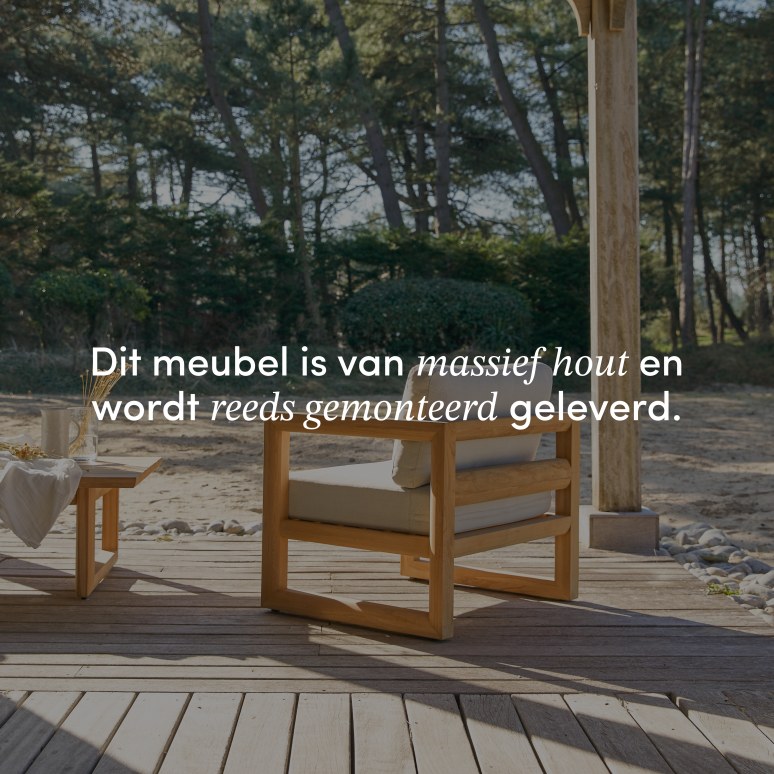 Noah - Tuinfauteuil in massief teak