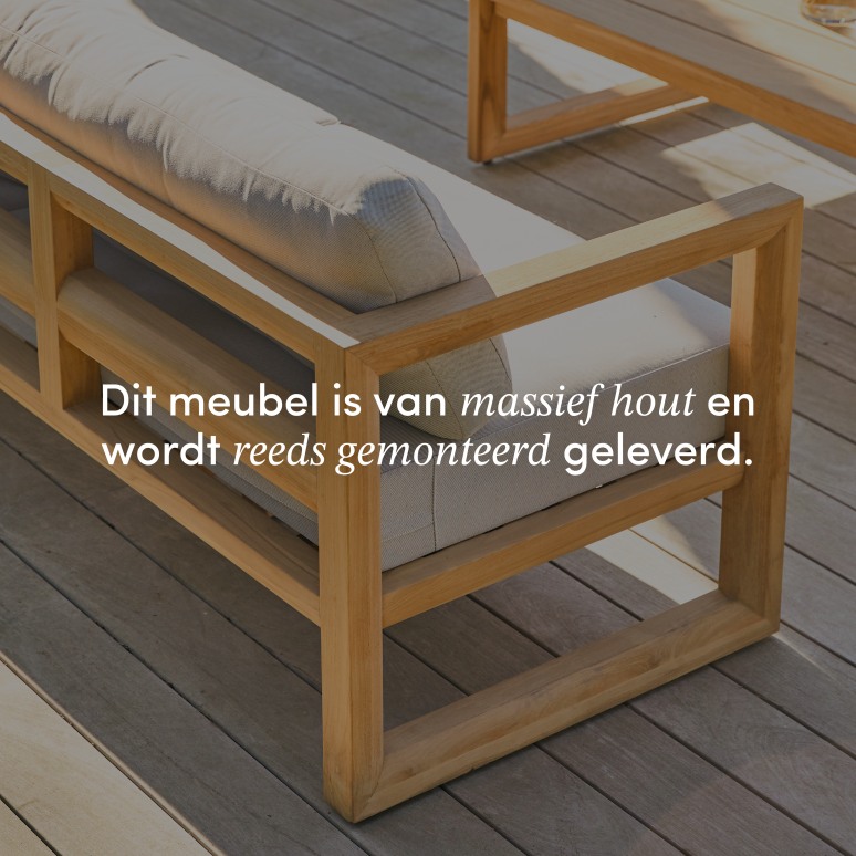 Noah - 3-zits tuinbank in massief teak