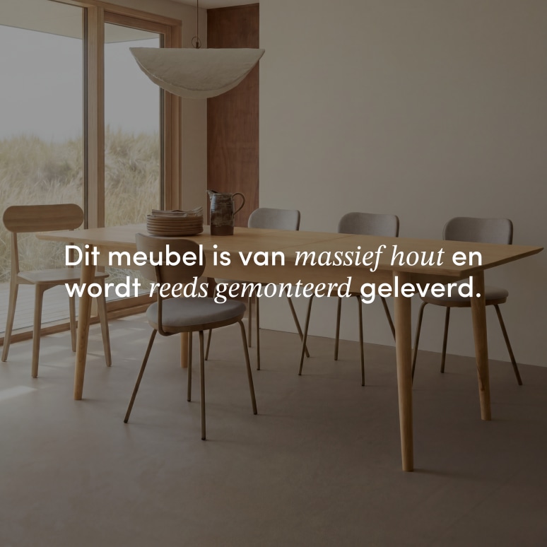 Cloé - Uitschuifbare tafel in massief mangohout voor 6/8 personen