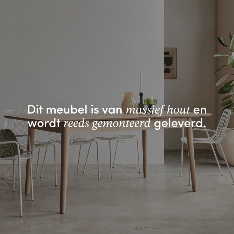 Cloé - Uitschuifbare tafel in massief mangohout 4-6 personen.