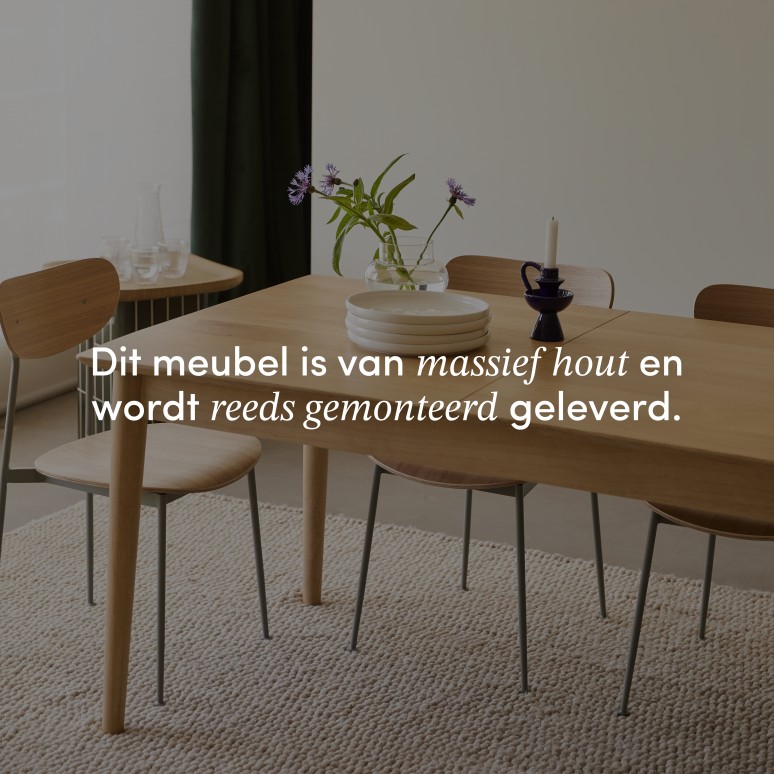 Cloé - Uitschuifbare tafel in massief mangohout 4-6 personen.