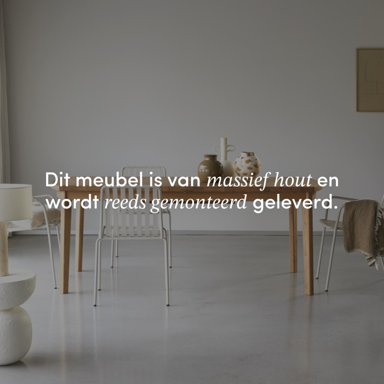 Maia - Massief eiken uitschuifbare tafel voor 6/12 personen