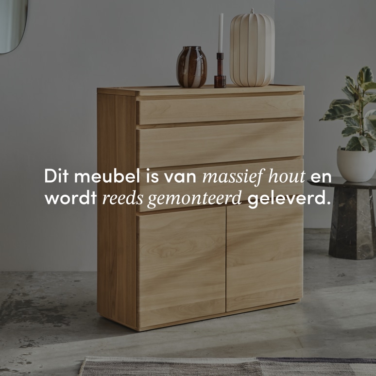 Nino - Dressoir voor de hal van massief teak 110 cm