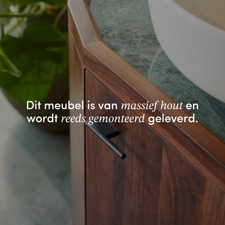 Jade - Wastafelkast van massief palissander en marmer 80 cm