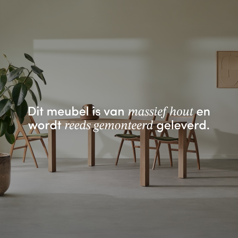 Eden - Massief eiken tafel 6-8 pers.