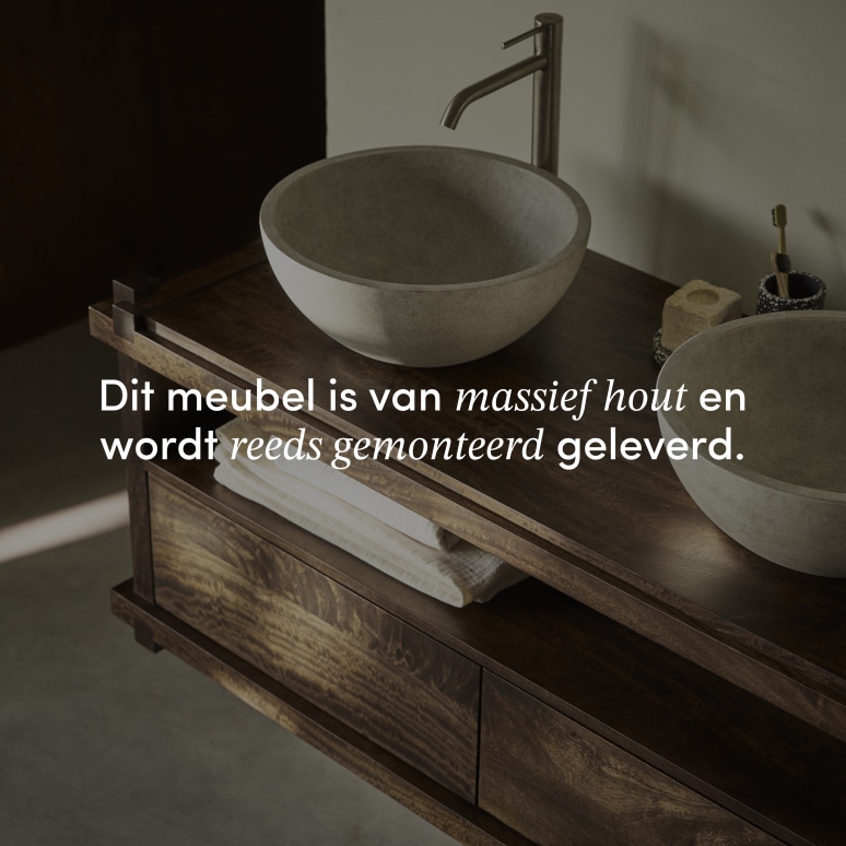 Arko - Wastafelmeubel in massief mangohout 120 cm