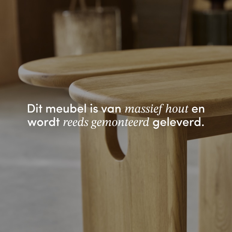 Sophia - Sophia massief eikenhouten hocker