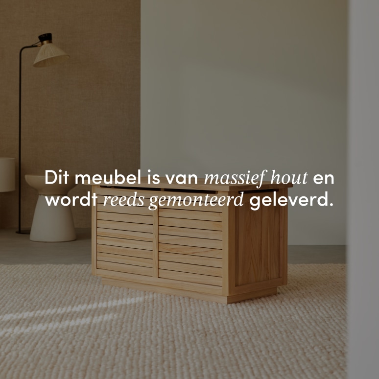 Suzette - Opbergkist voor de hal van massief teak
