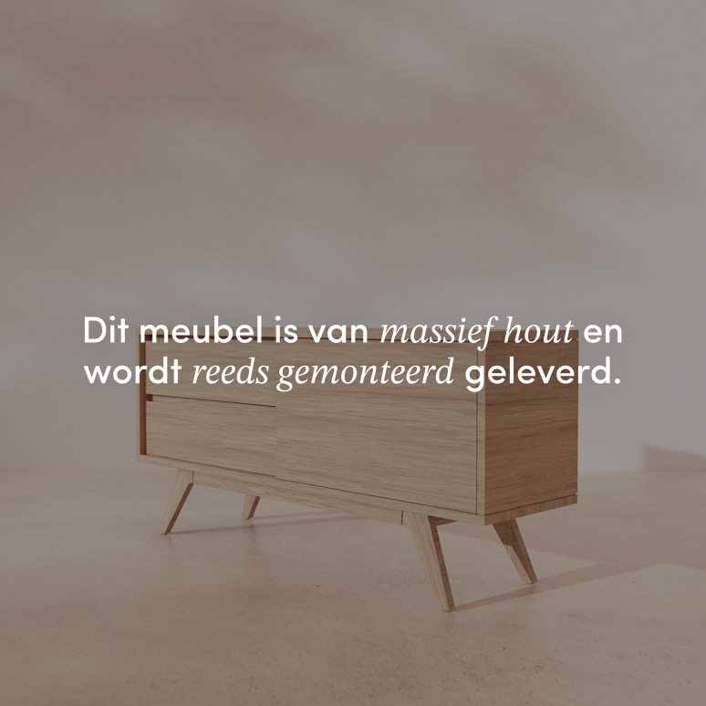 Esmée - Massief eiken tv-meubel 130 cm