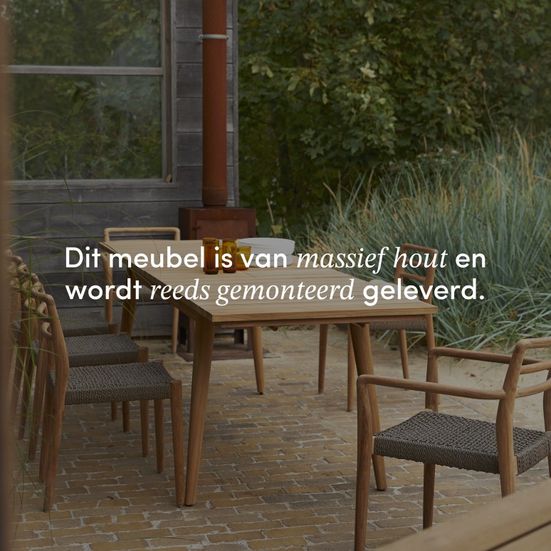 Vadim - Uitschuifbare tuintafel in massief teak 6-12 pers.