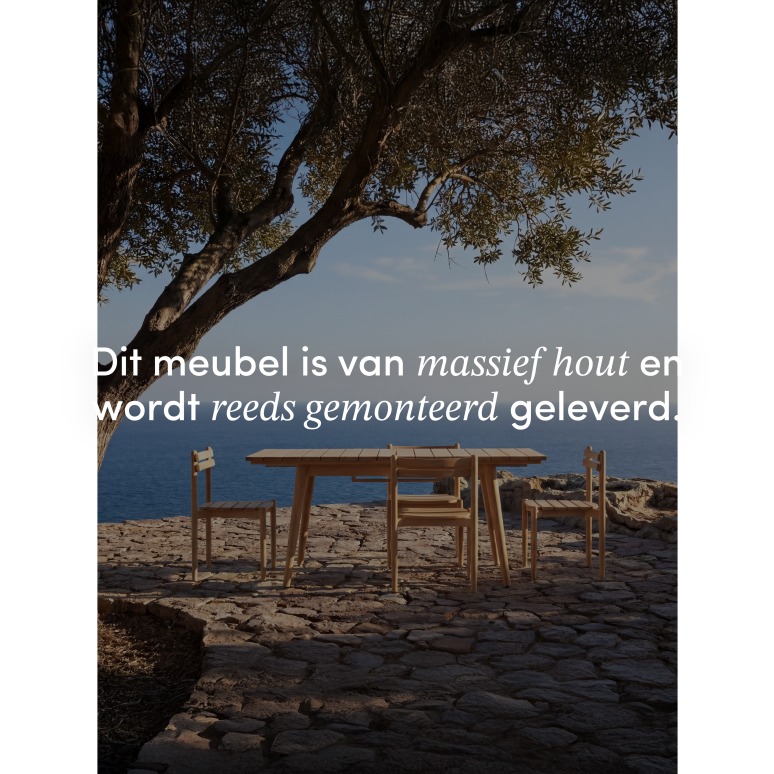 Vadim - Uitschuifbare tuintafel in massief teak 4-6 pers.