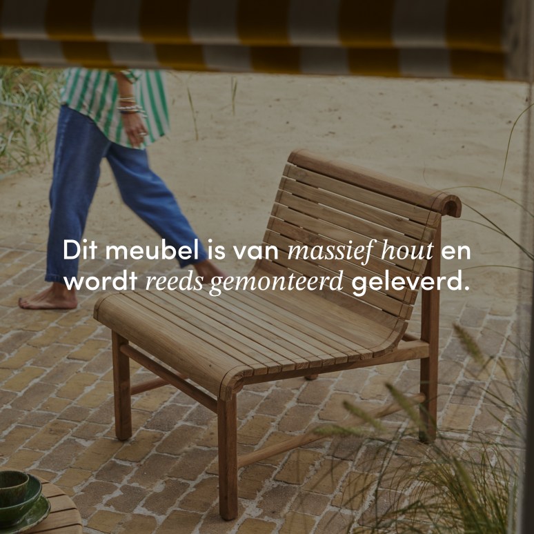 Hélen - 2-zits loungeset van gerecycled massief teak