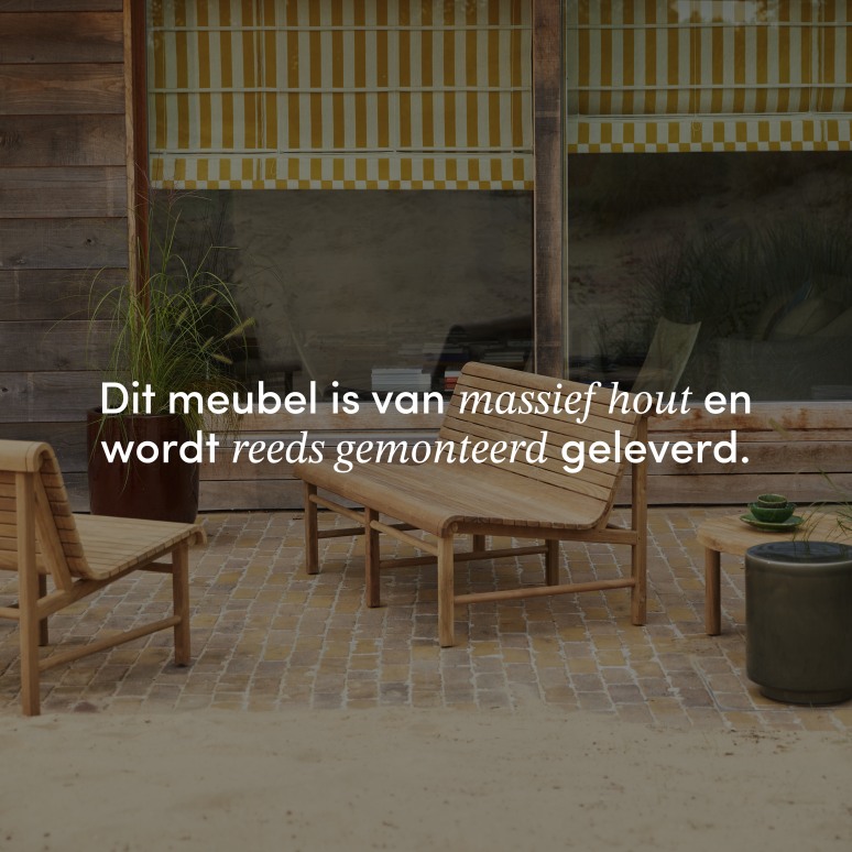 Hélen - 2-zits tuinbank van gerecycled massief teak