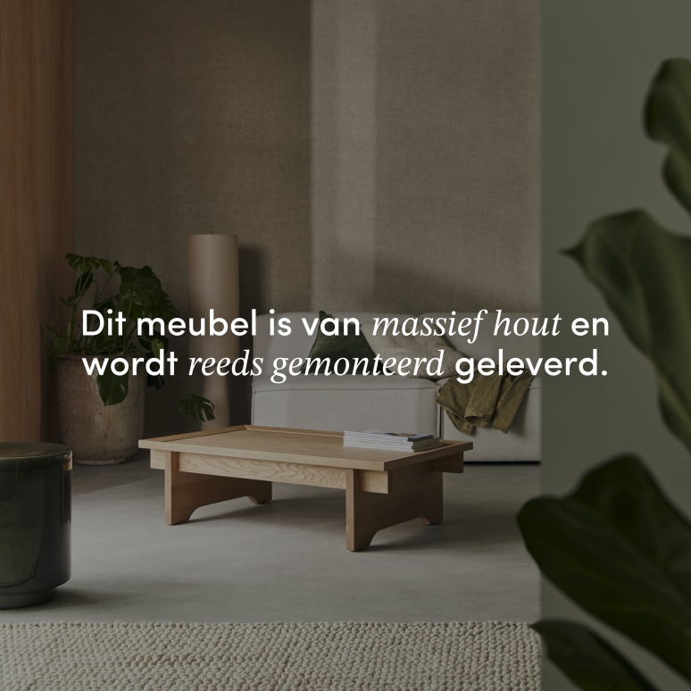 Miu - Massief eiken rechthoekige salontafel