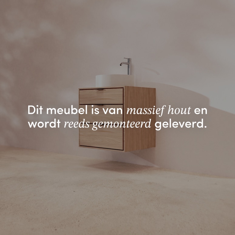 Senson - Badkamermeubel in massief eikenhout 60 cm