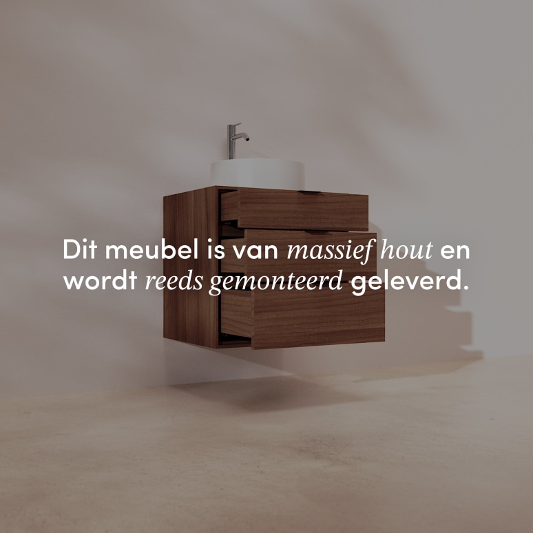 Senson - Badkamermeubel in massief notenhout 60 cm