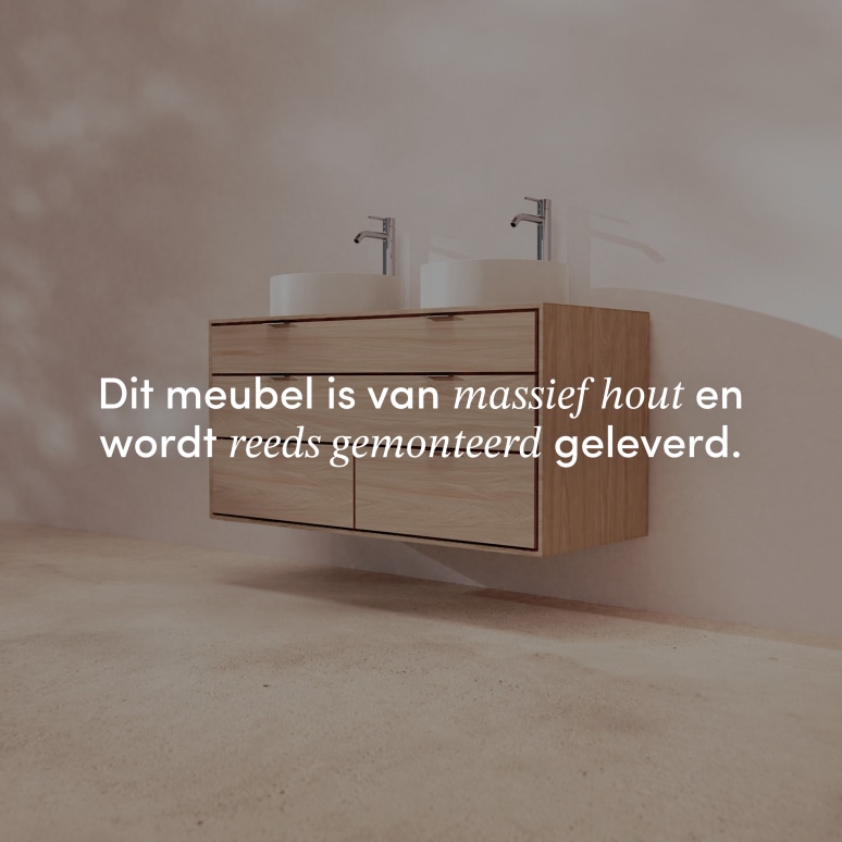 Senson - Badkamermeubel in massief eikenhout 120 cm