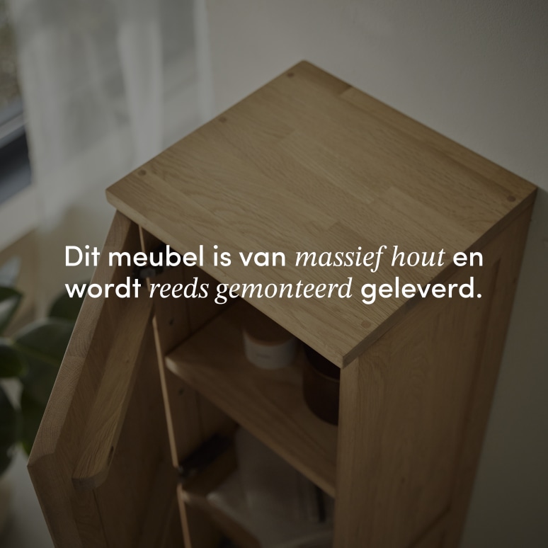 Jacob - Massief eikenhouten wandmeubel