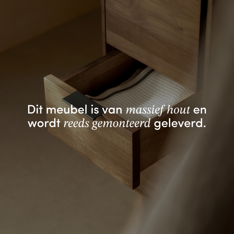 Senson - Kolomkast van massief notenhout