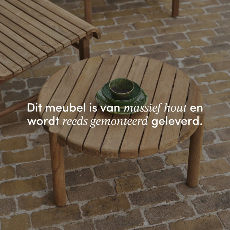 Hélen - Outdoor salontafel in gerecycled massief teak