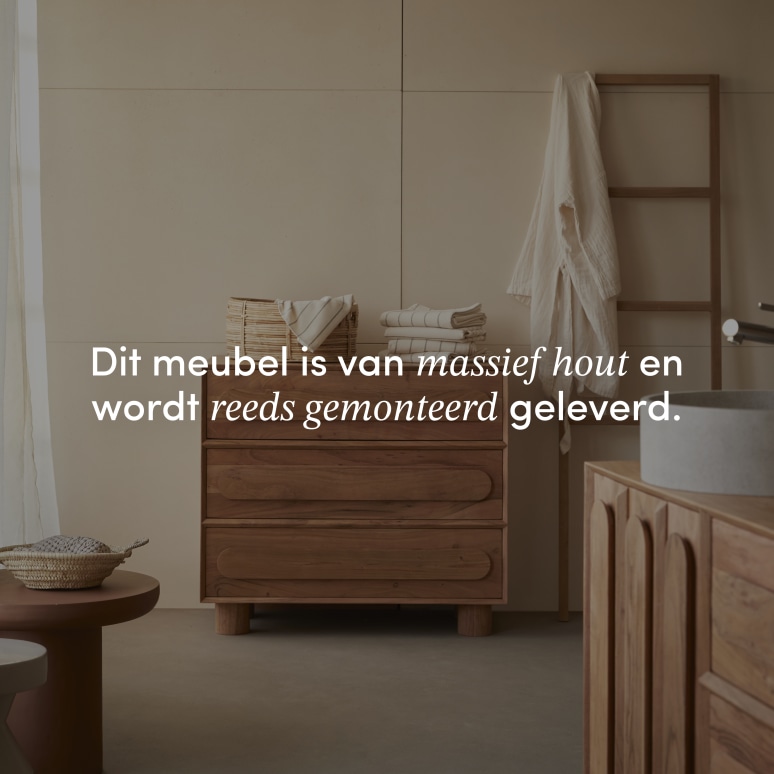 Olga - Opbergmeubel van massief acaciahout 90 cm