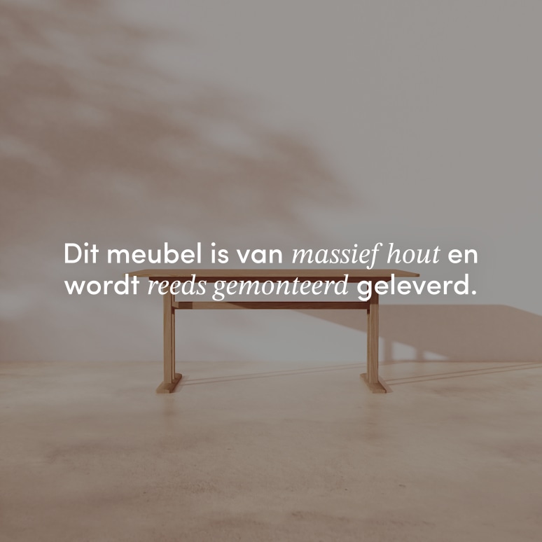 Jonas - Uitschuifbare tafel in massief eikenhout 6-12 pers.