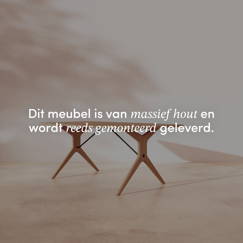 Martin - Uitschuifbare tafel in massief eikenhout 6-12 pers.