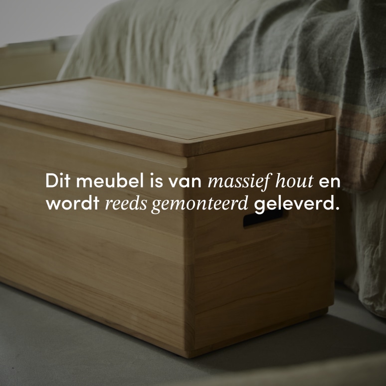 Nino - Opbergkist voor de hal van massief teak