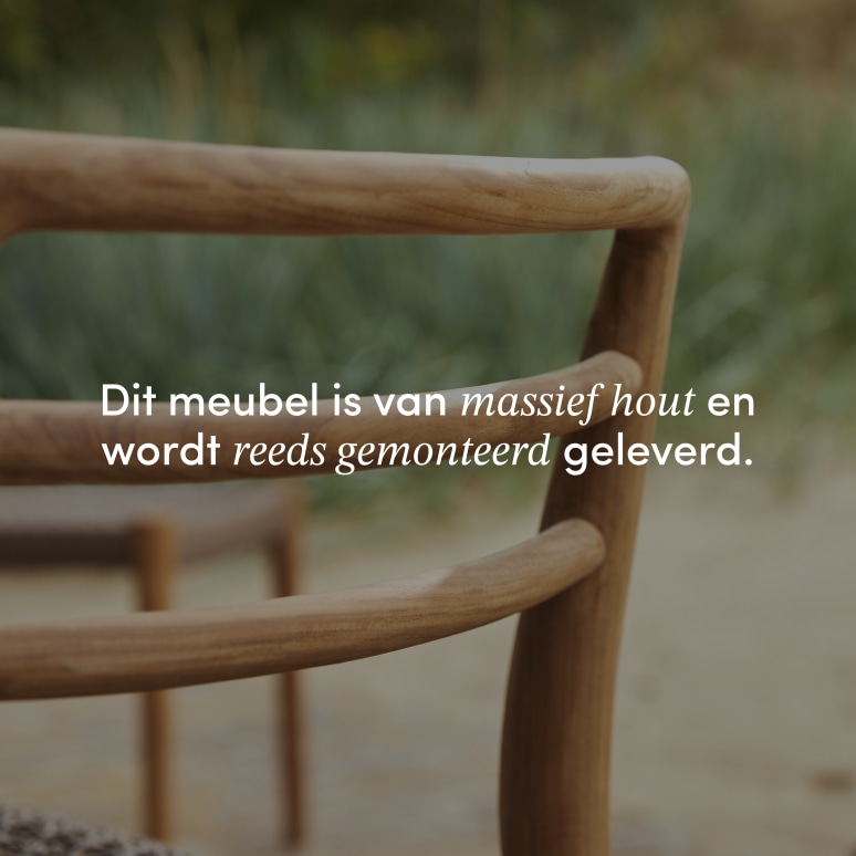 Lily - Tuinstoel van massief teak en touw