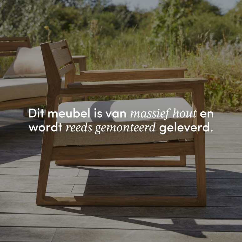 Vasco - Tuinfauteuil van gerecycled massief teakhout