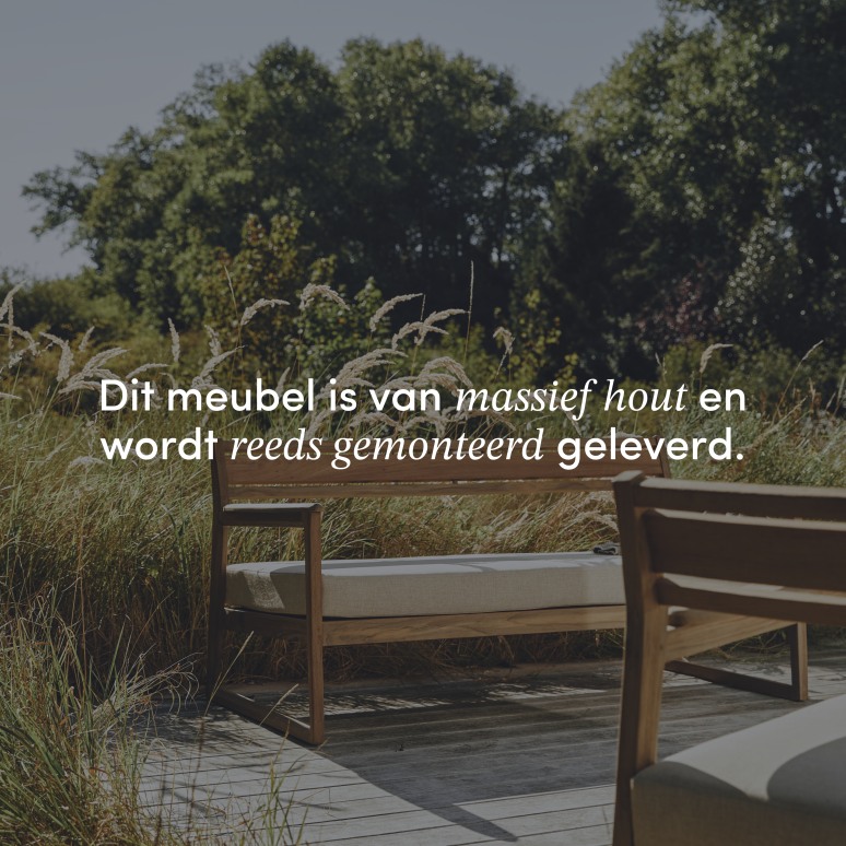 Vasco - Tuinbank van gerecycled massief teakhout