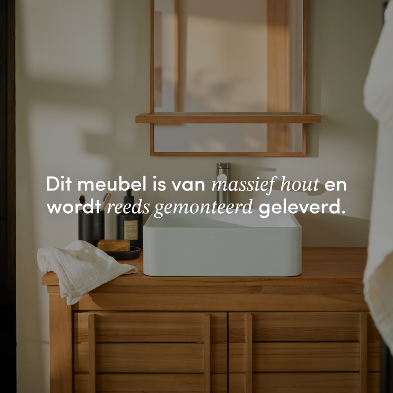 Rose - Wastafelmeubel van massief teak 90 cm