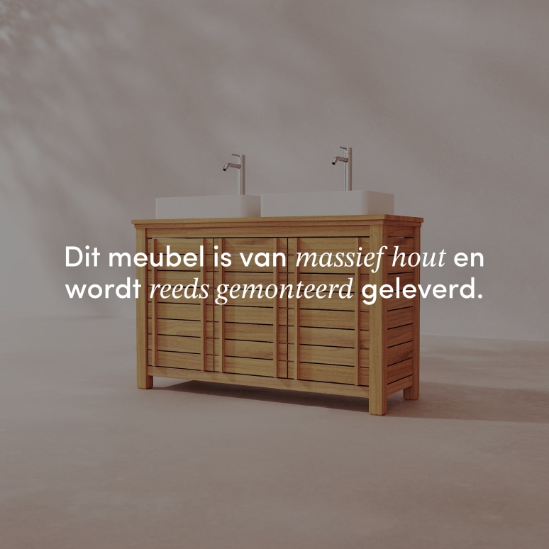 Rose - Wastafelmeubel van massief teak 125 cm