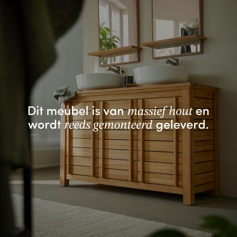 Rose - Wastafelmeubel van massief teak 125 cm