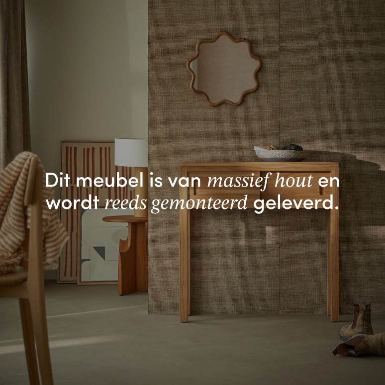 Anton - Haltafel van massief teak 80 cm D. 25 cm