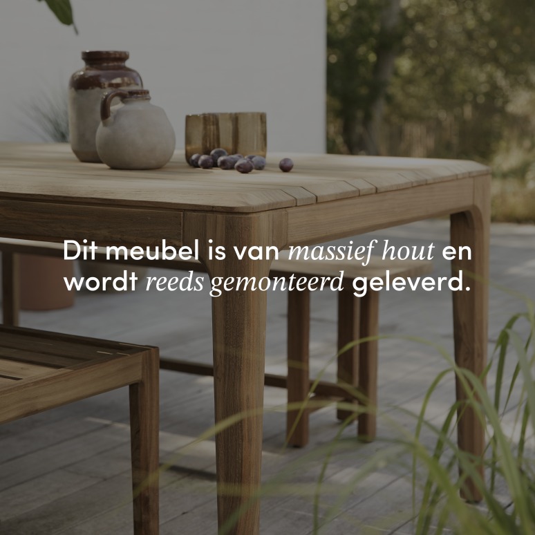 Vasco - Tuintafel van gerecycled massief teak 6-8 pers.