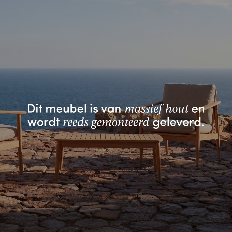 Daniela - 2-zits tuinset van massief acaciahout