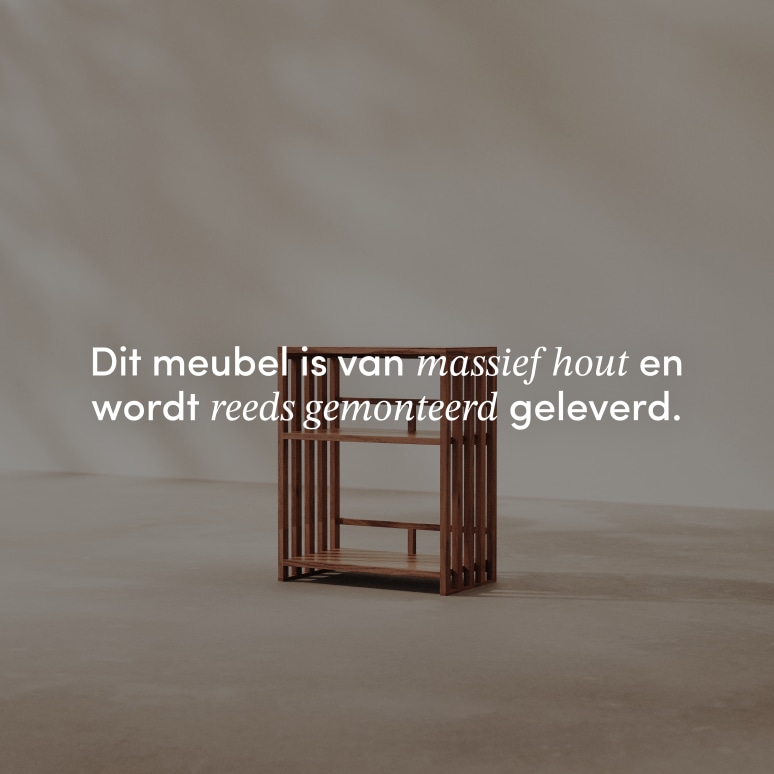 Harry - Lage boekenkast massief acaciahout