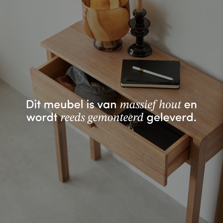 Renata - Halmeubel van massief rubberhout D. 28 cm