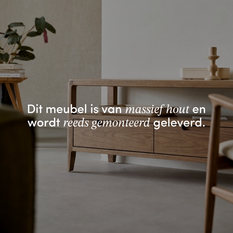 Arto - TV-meubel van massief notenhout 100 cm