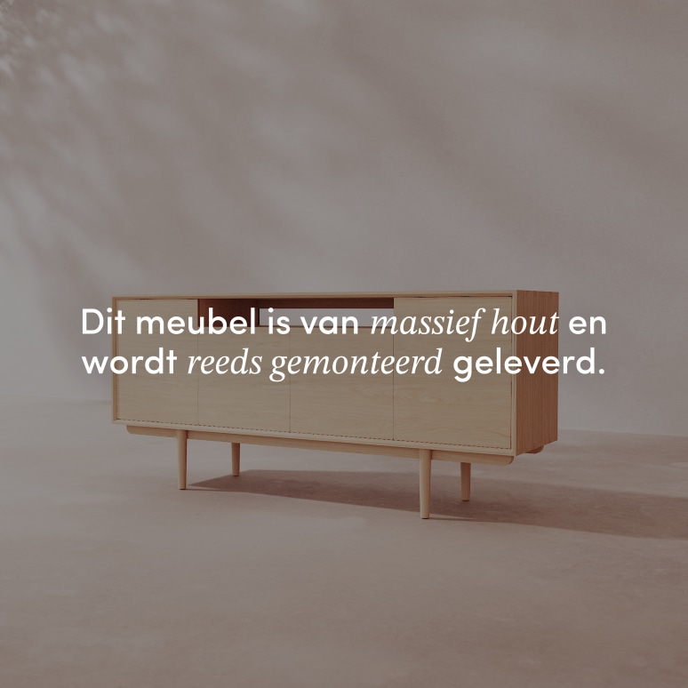 Ellie - Dressoir van massief eikenhout 180 cm