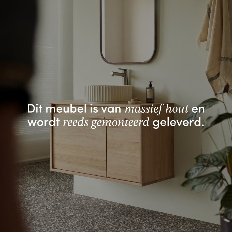 Néo - Badkamermeubel van massief hevea 90 cm