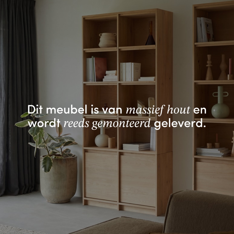 Aliette - Massief Eiken boekenkast